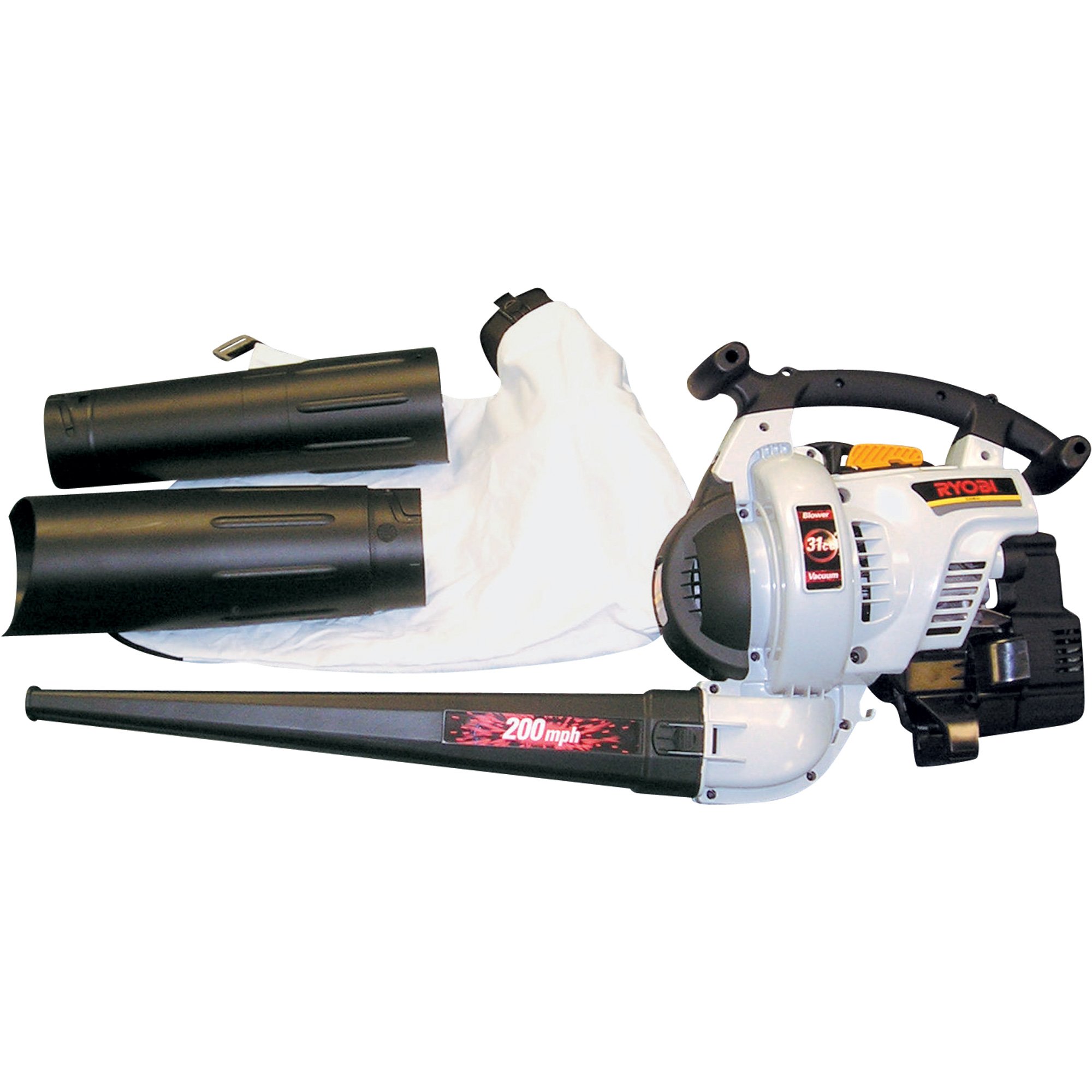 Ryobi Blower and Vacuum — 31 CC, 200 MPH, 425 CFM